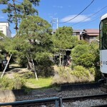 レストラン・ワタベ - 江ノ電の線路を跨いで入店。ワクワク