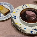 レフ アオキ - デザート:パルメザンとマロン風味クレームブリュレ