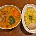 SOUP CURRY KING - 自家製味玉をトッピング♡