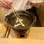 霞町 やまがみ - 鱧と松茸のしゃぶしゃぶ