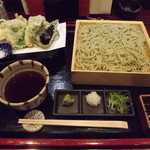 蕎麦 やすたけ - 「野菜天ざる」950円　全てが完璧です。　ｈ25.11.18撮影