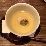 霞町 やまがみ - 白子の茶碗蒸し 蕗のとう