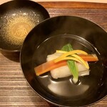 霞町 やまがみ - からすみ餅のお椀