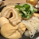 金山おでん 串揚げ でーもん - おまかせあさり出汁おでん５種