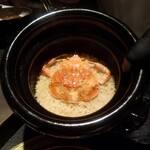 Nihon Yakiniku Hasegawa Bettei - 食事 … ﻿ 京都丹後の香箱蟹の土鍋ご飯