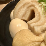 Kanayama Oden Kushiage De-Mon - おまかせあさり出汁おでん５種