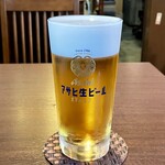 嵐山 大善 - アサヒ マルエフ 生ビール(中) 750円