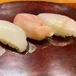 日々魚数寄 東木 - 食事 くえ かじき鮪 泥障烏賊