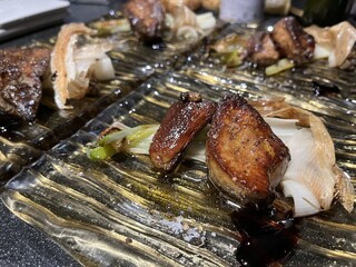 Euro dining claret - コース　フォアグラのポワレと下仁田ネギ