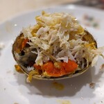 菜香新館 - 上海蟹の甲羅にほぐし身とかに子を盛ってみた！