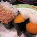 金沢まいもん寿司 - いか納豆￥１３０　＆　月見とろろ￥１３０