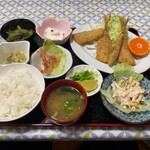 食事処 たけ - アジフライ定食1400円