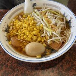 火風鼎 - 手打ちチャーシューワンタン麺 コーン＆煮たまご＆ネギトッピング(ラー油有り)