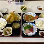 Uoichiba Shokudou - 左市場定食　　　右大漁定食