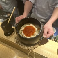 炭火割烹 麻布龍土町 - いくらとしゃけの土鍋ご飯