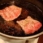 大衆すき焼き とみい - サガリのお肉〜