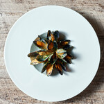 Mussels steamed in white wine