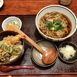 手打ちそば ニ丘 - 天丼(小)@¥630 & かけ蕎麦@¥700