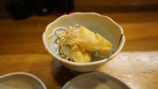Nagasakino Ajidokoro Sushi Kappou Sakurai - 突き出しは、イカの天ぷら