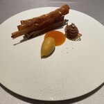 ASAHINA Gastronome - 栗＆柿 和栗と洋栗のマロンパイ 柿のソルベ、金木犀と柿のソース