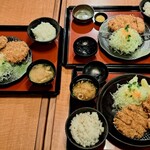 かつれつ亭 - 豚ミンチかつ定食、厚切りヒレかつ定食(140g)、オリジナル3種盛り定食