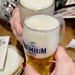 魚菜屋 - 生ビールで乾杯♪(*^^)o∀*∀o(^^*)♪