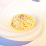 Cucina Italiana 東洞 - パスタ：国産ライムとハチミツのカルボナーラ '13 11月中旬