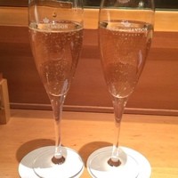 金舌 白金 - 最初にシャンパン