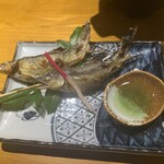 小川の魚 - 子持ち鮎塩焼き