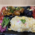 Kakiyasu Dining - ◉ねぎ南蛮唐揚げ・チャーハン弁当／691円税込
