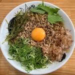 麺屋にぼすけ - 鶏油まぜそば 特盛