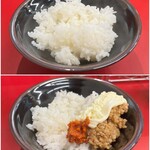 王道家直系 IEKEI TOKYO - 半ライス(無限ニンニク,マヨ,粗びき唐辛子)