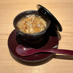 鮨まつもと - フカヒレと舞茸の茶碗蒸し