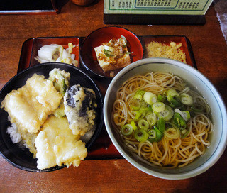 福松 - ミニ穴子天丼（おそば付）