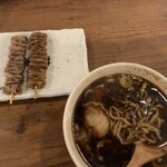 Shinjidai - 伝串と黒醤油ラーメン