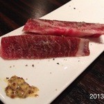 町屋やきにく密陽家 - 2013.11.17(日)19時半予約おまかせコース4000円　熟成肉は好みではなかった。