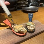 創作鉄板 粉者東京 - 海鮮の逸品　牡蠣のソテーにトリュフオイル注入