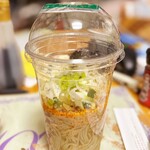 桂屋 - テイクアウト キン振るへぎそば 冷やし担々麺 麺をへぎそばにチェンジ