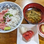 しいはし食堂 - 【2023/11】ネギトロしらす丼＋明太子