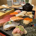 Sushi Sake Saka Na Sugi Dama - 天ぷら・寿司セット 竹