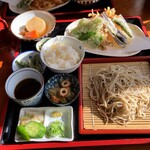 そば処　武蔵屋 - きびご飯とおばあちゃん総菜付定食