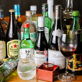 We also have a wide range of alcoholic beverages, from makgeolli to Yamazaki, Hakkaisan, and wine.