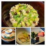 御料理 光安 - 秋の味覚満載の土鍋ご飯・・これは絶品でした。栗・銀杏・鰻などが入っています。