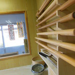 そば処元気屋 - 大事な道具たち。かっこいいなあ。