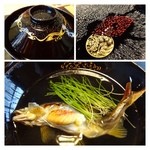 御料理 光安 - ◆「子持ち鮎」も澄まし仕立て・・この時期は「子持ち鮎」が美味しいですね。焼いた子持ち鮎の香ばしい風味が出しで中和され、何ともいえずいい味わいです。