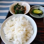 そば処 久楽 - 「ご飯」をアップでパチリ＃