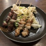 炭火・串焼き ボンちゃん - 豚バラと砂ズリ