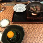 Manyounoyu - ニラ卵とハラミステーキ