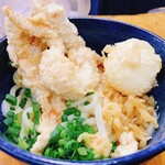 讃州手打ちうどん 我龍 - 生醤油 親子天