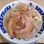 らーめん大 - 塩らーめん並  細麺  ニンニク少なめ  脂多め